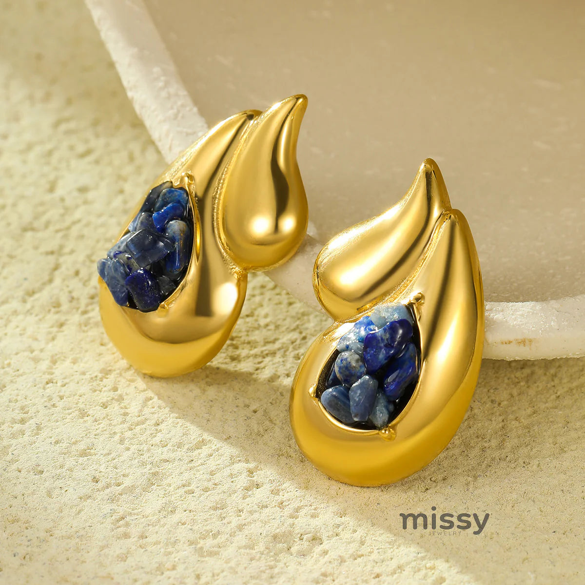 Clarice Natural Stone Dangle Earrings