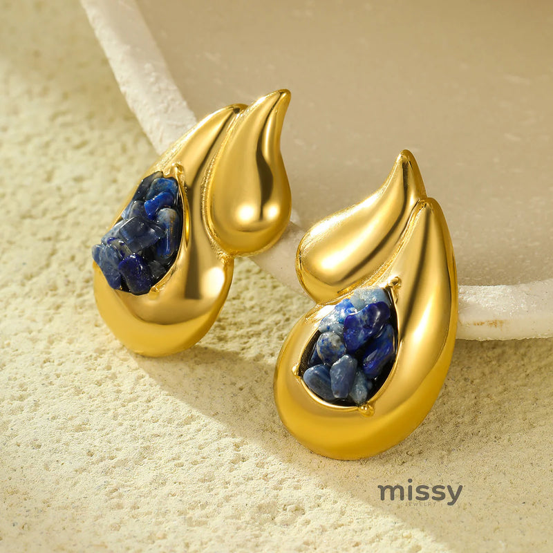 Clarice Natural Stone Dangle Earrings