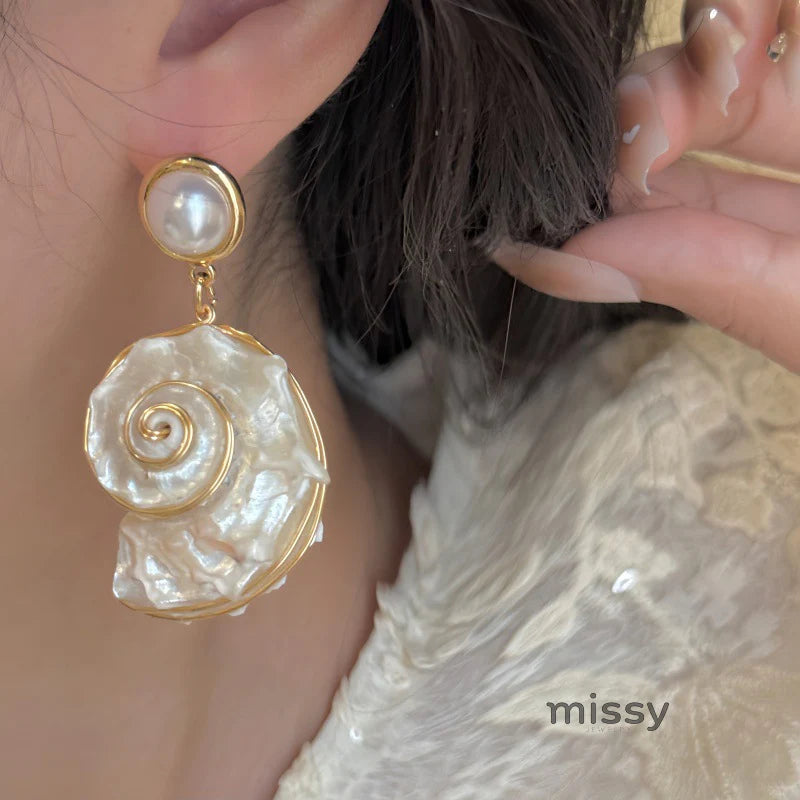 Isabella Asymmetric Ocean Earrings