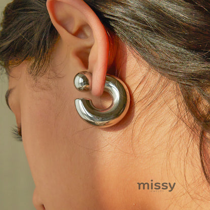 Keyara Titanium C-hoop Earrings
