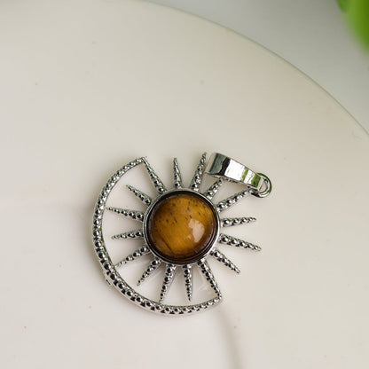 Mixed Crystal Sun Shape Spiritual Pendant 2.5cm Healing