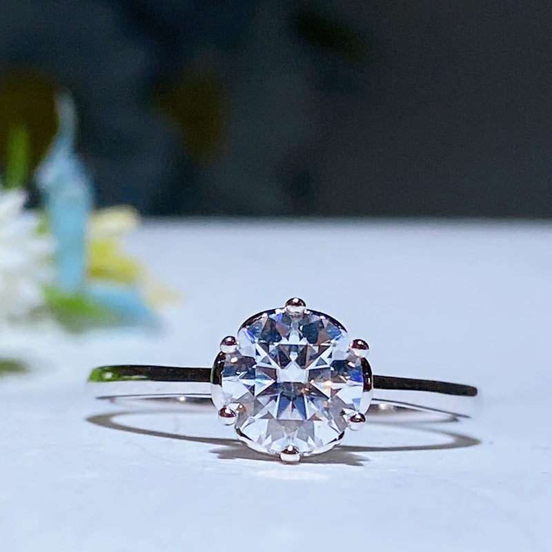 Moissanite Healing Ring With 1.0 or 2.0 Oct Size | Spiritual Rings