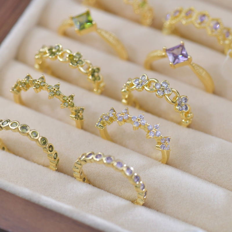 Moonlit Blossom Link Ring