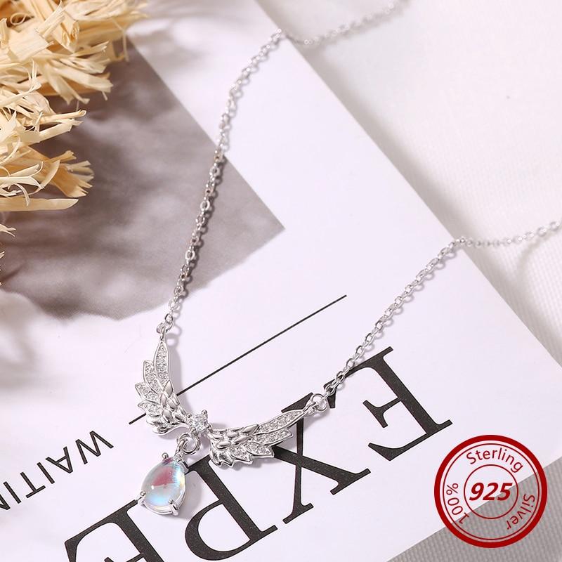 Angel Wings Moonstone Necklace