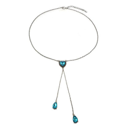 Blue Heart Goddess Necklace