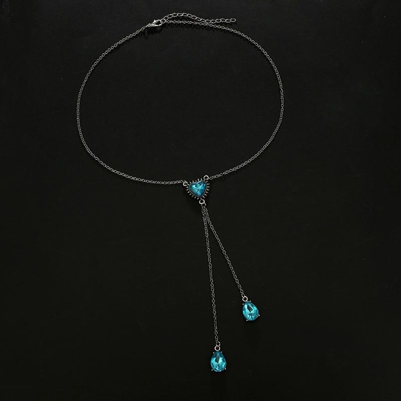Blue Heart Goddess Necklace