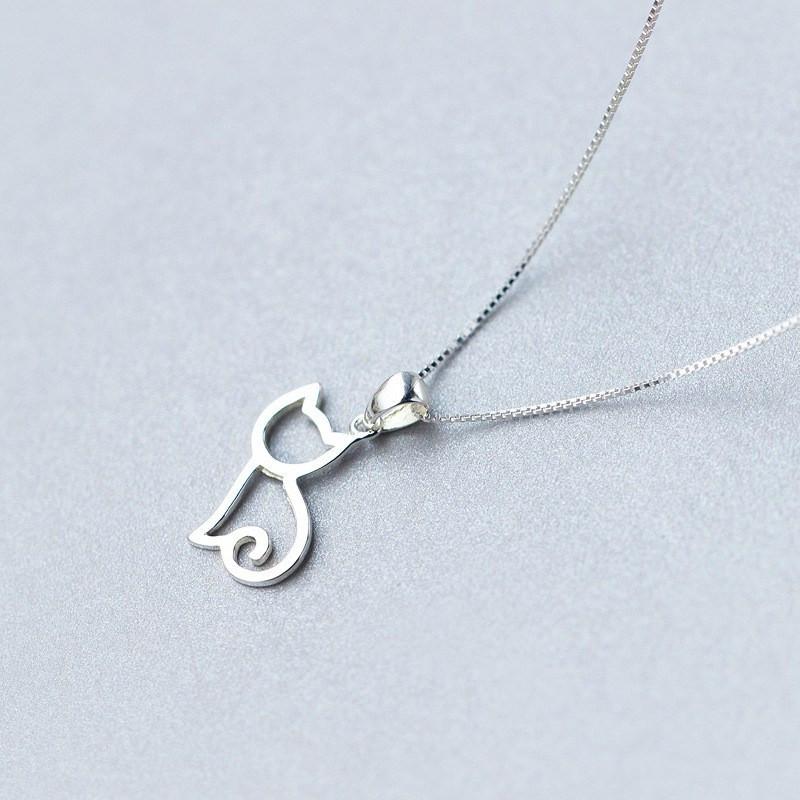 Cat Silver Necklace