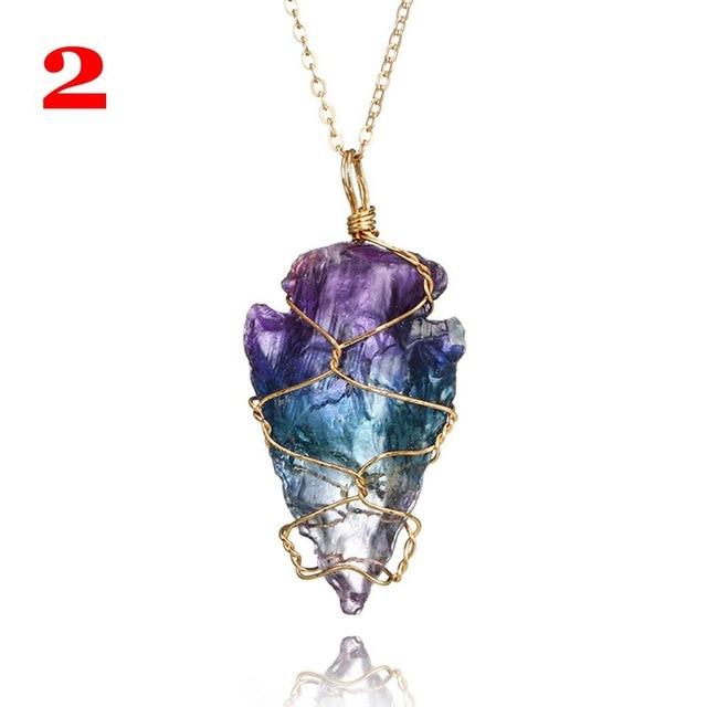 Colorful Rainbow Stone Necklace