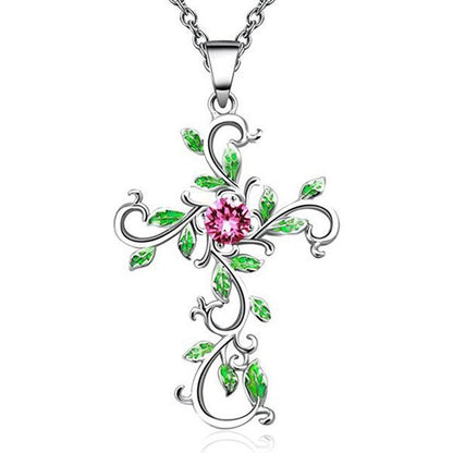 Forest Goddess Cross Necklace
