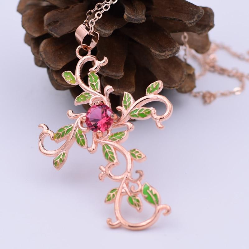 Forest Goddess Cross Necklace