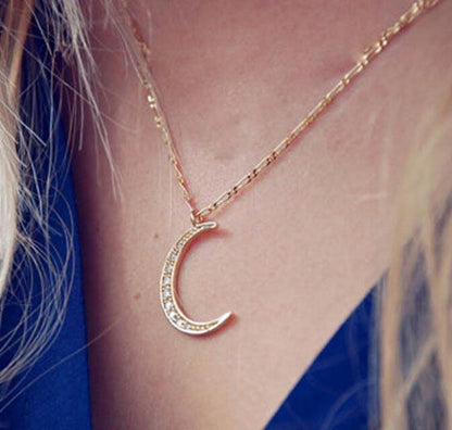 Gold Multilayer Long Strip Pendant Necklace