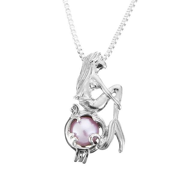 Mermaid Pearl Locket Necklace