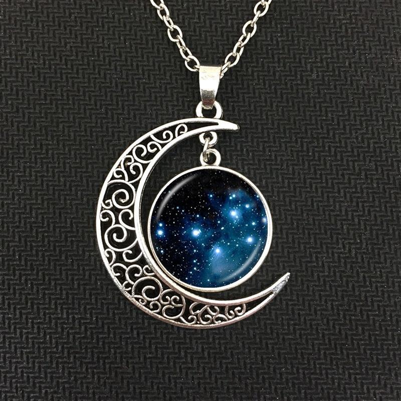Moon Galaxy Charm Necklace