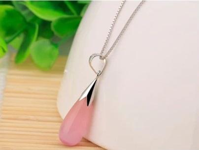 Moonstone & Rose Quartz Water Drop Necklace