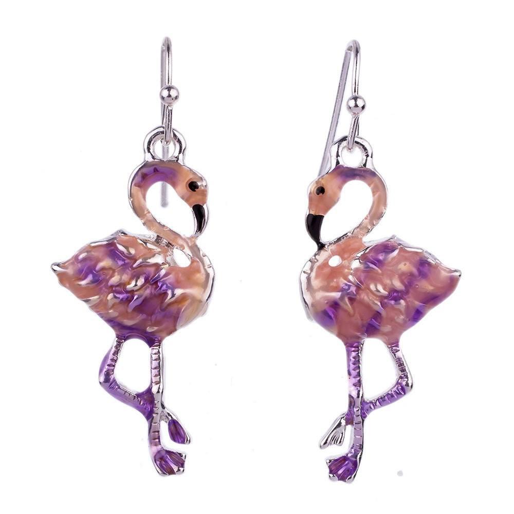 Pink Flamingos Necklace & Earrings Set