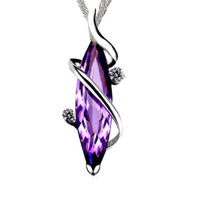 Purple Goddess Silver Necklace
