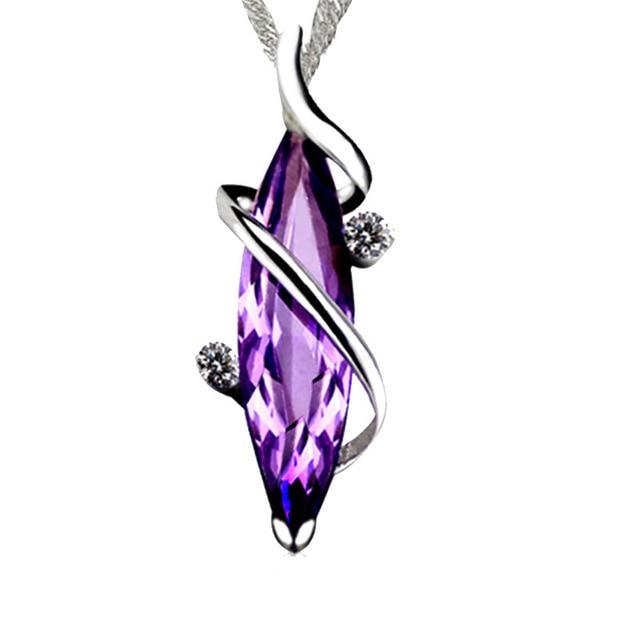 Purple Goddess Silver Necklace