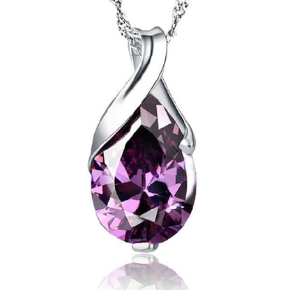Purple Goddess Silver Necklace