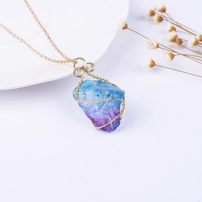 Rainbow Crystal Stone Necklace