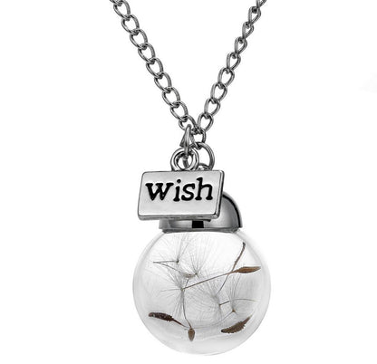 Real Dandelion Seeds Necklace