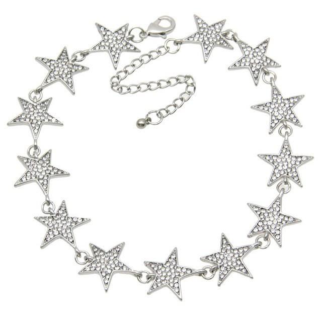 Rhinestone Stars Necklace