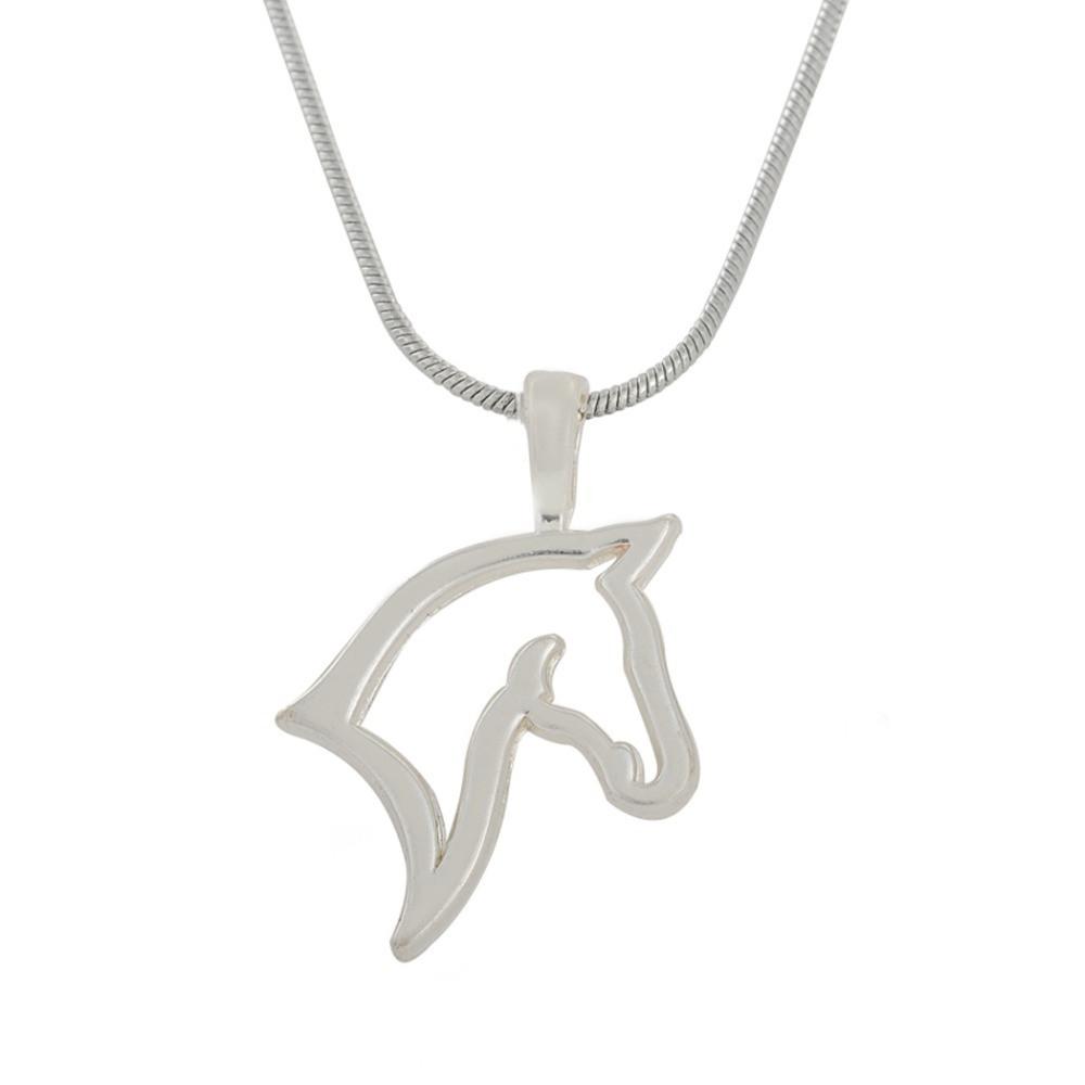 Silver Horse Head Necklace