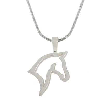 Silver Horse Head Necklace