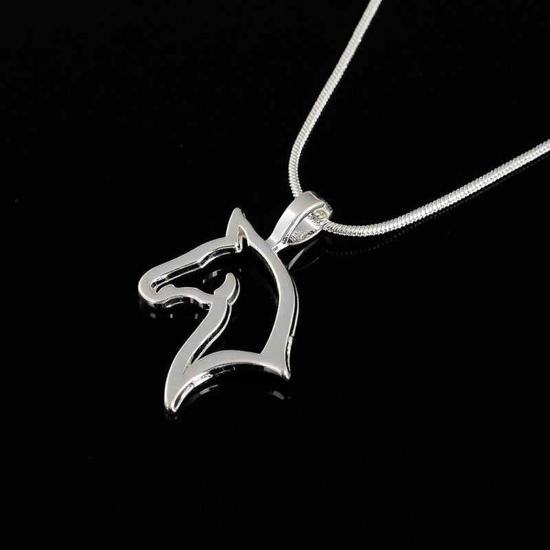 Silver Horse Head Necklace