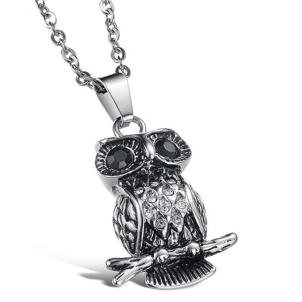 The Wise Owl Stainless Steel Necklace