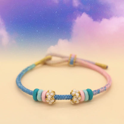 Peace Knot Eight Thread Red String Bracelet for Luck & Harmony