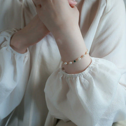 Emerald Pearl Bracelet - Sharon
