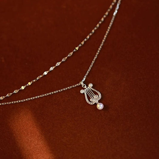 Pearly Lyre Sonata Necklace