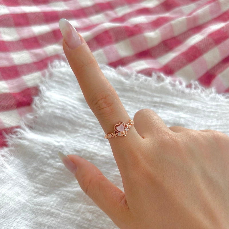 Bridget Pink Heart Ring