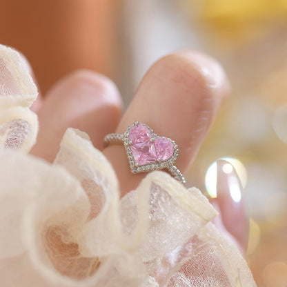 Danielle Pink Heart Ring