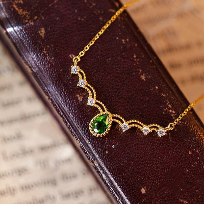 Princess Emerald Waterdrop Necklace