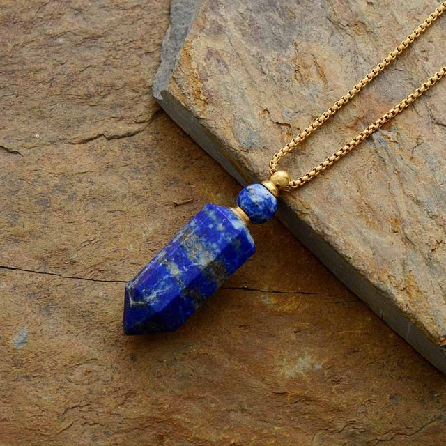Crystal Perfume Bottle Necklace