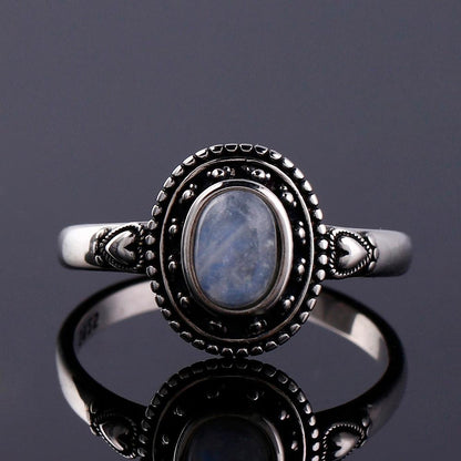 Moonstone Sweetheart Silver Ring