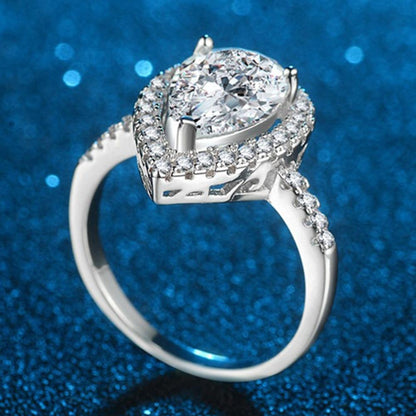Water Drop Crystal Princess Ring