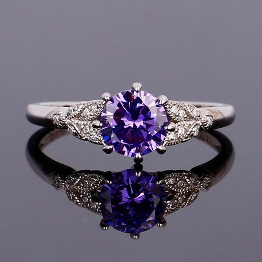 Round Majestic Crystal Ring