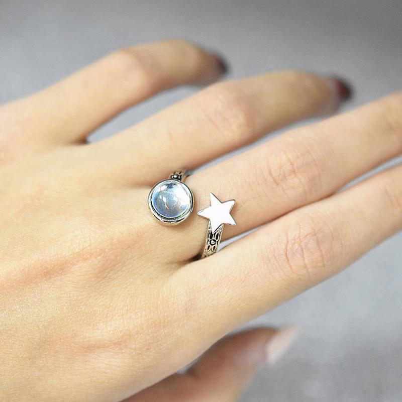 Moonstone Universe Wrap Ring