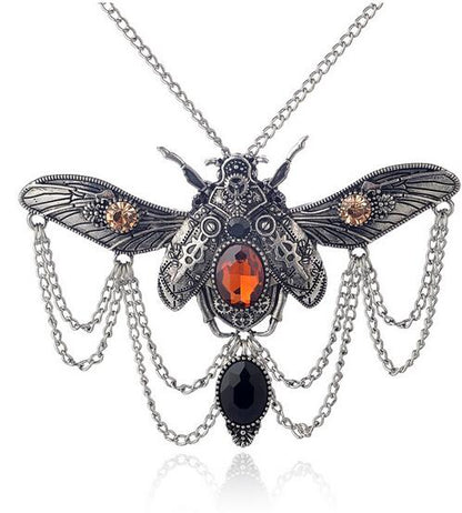 Style Steampunk Beetle Necklace