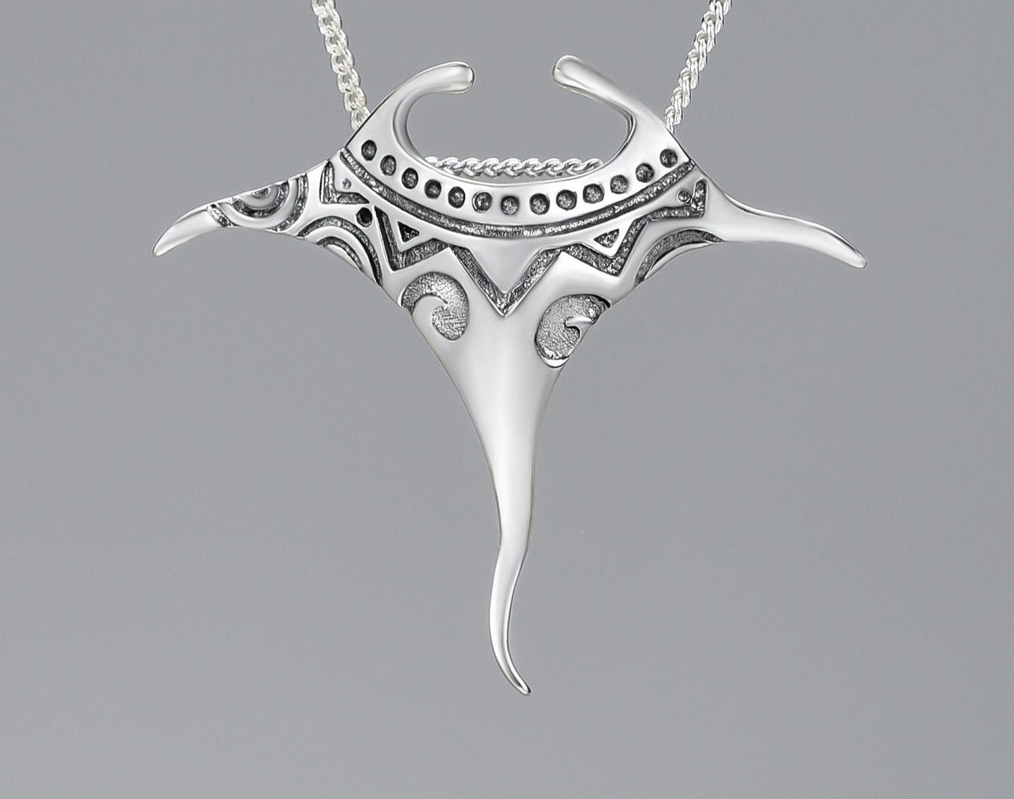 Sterling Silver Manta Ray Necklace