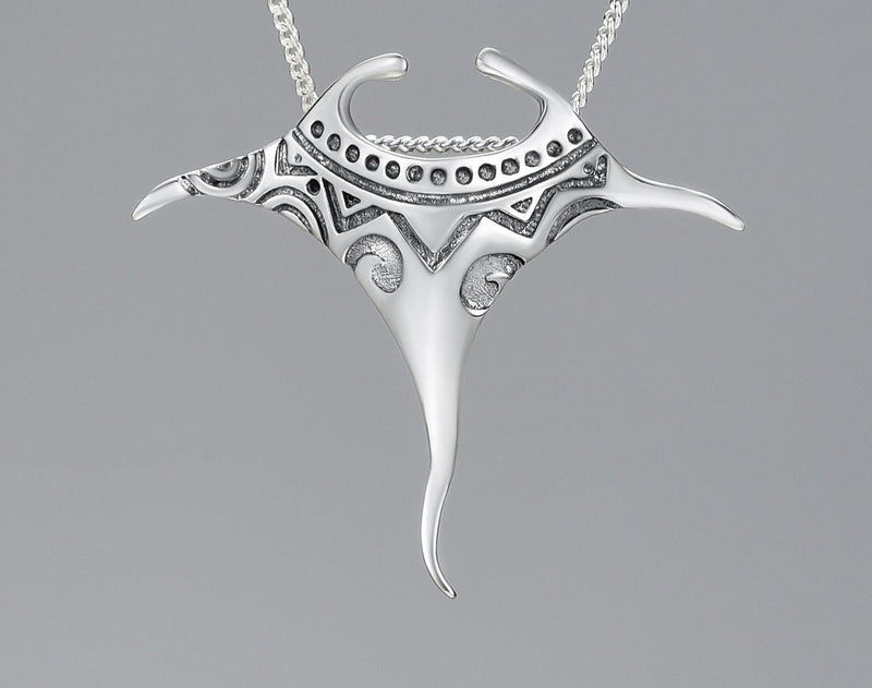 Sterling Silver Manta Ray Necklace