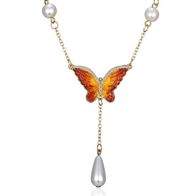 Pearl Butterfly Necklace