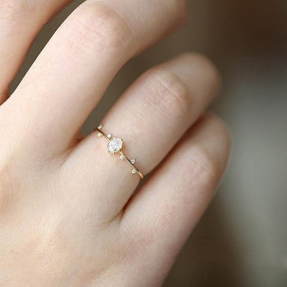 The Little Crystal Twig Ring