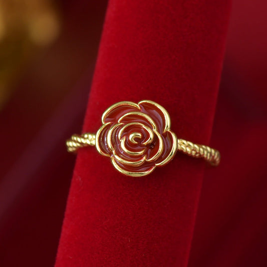 Red Camellia Ring