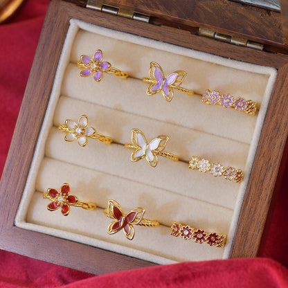 Red Mariposa Ring