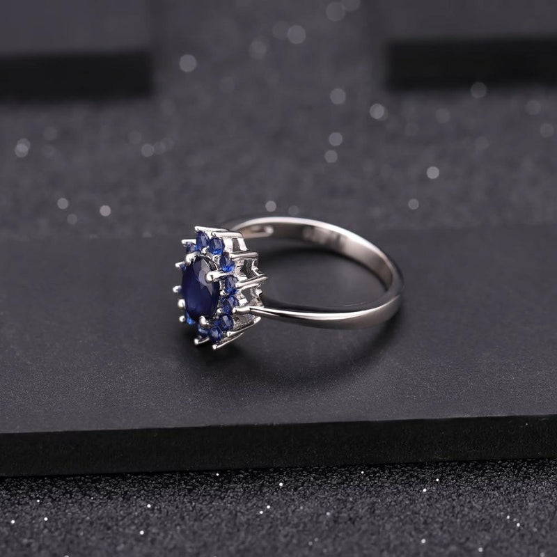 Blue Sapphire Silver Ring