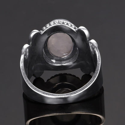Classic Oval Moonstone Silver Ring