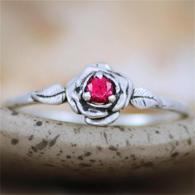 Colourful Crystal Rose Ring